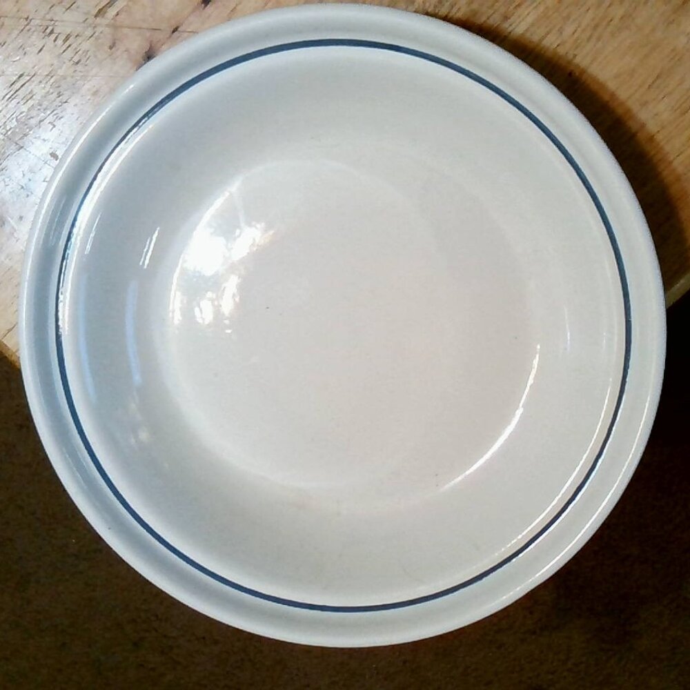 Longaberger Pottery Woven Traditions Pie Dish, Heritage Blue 10 1/4”